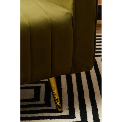 aRmanica KAYLEY GREEN VELVET ARMCHAIR