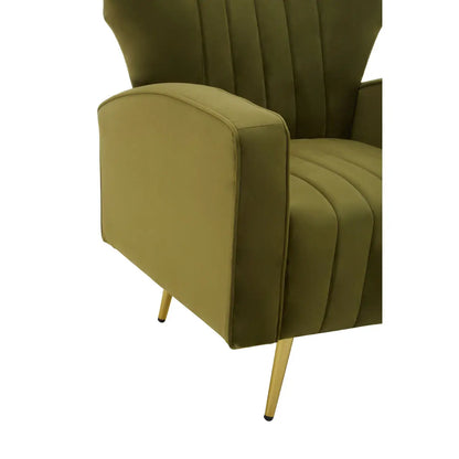 aRmanica KAYLEY GREEN VELVET ARMCHAIR