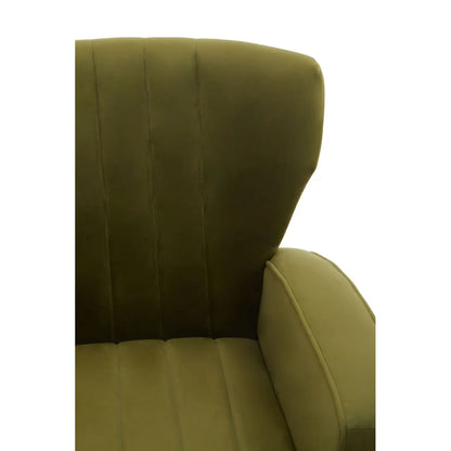 aRmanica KAYLEY GREEN VELVET ARMCHAIR