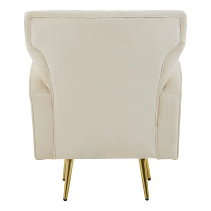 aRmanica KAYLEY NATURAL VELVET ARMCHAIR