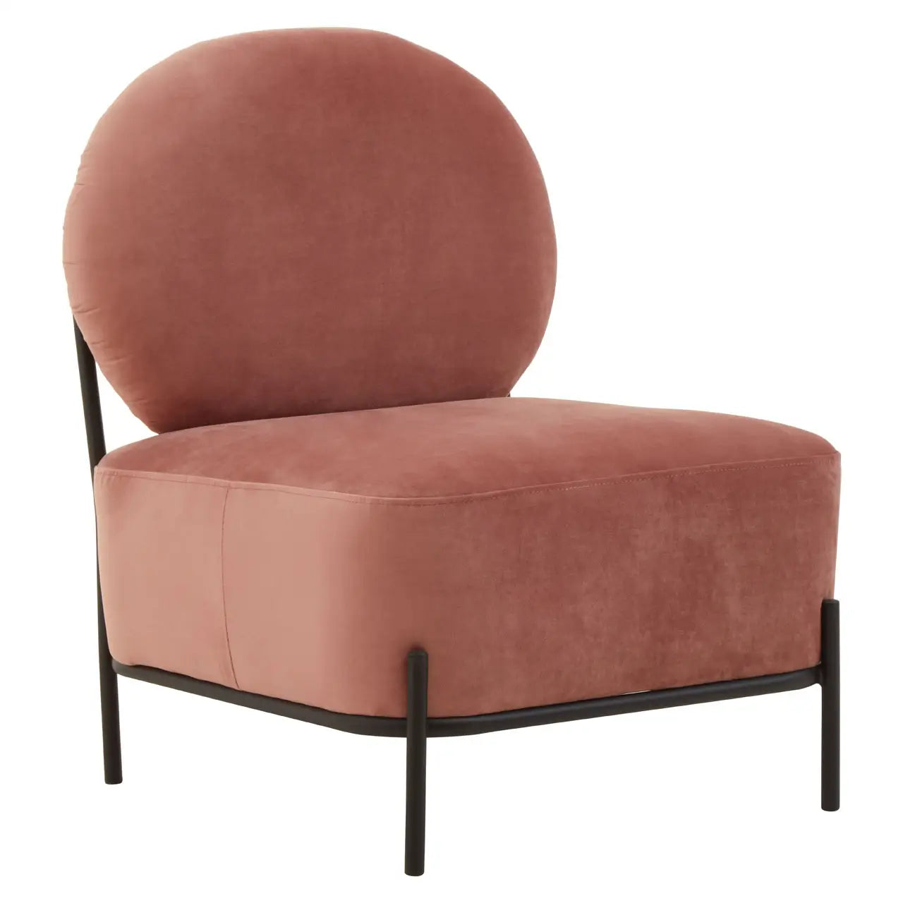 aRmanica HAYAs DUSKY ROSE VELVET CHAIR