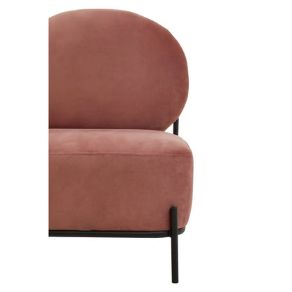 aRmanica HAYAs DUSKY ROSE VELVET CHAIR