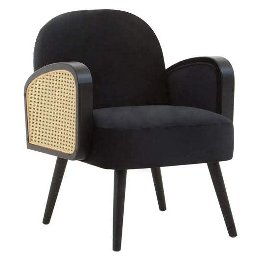 aRmanica HAALO BLACK VELVET ARMCHAIR