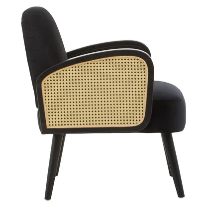 aRmanica HAALO BLACK VELVET ARMCHAIR