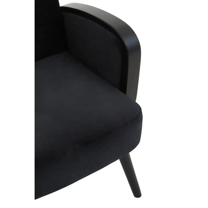 aRmanica HAALO BLACK VELVET ARMCHAIR