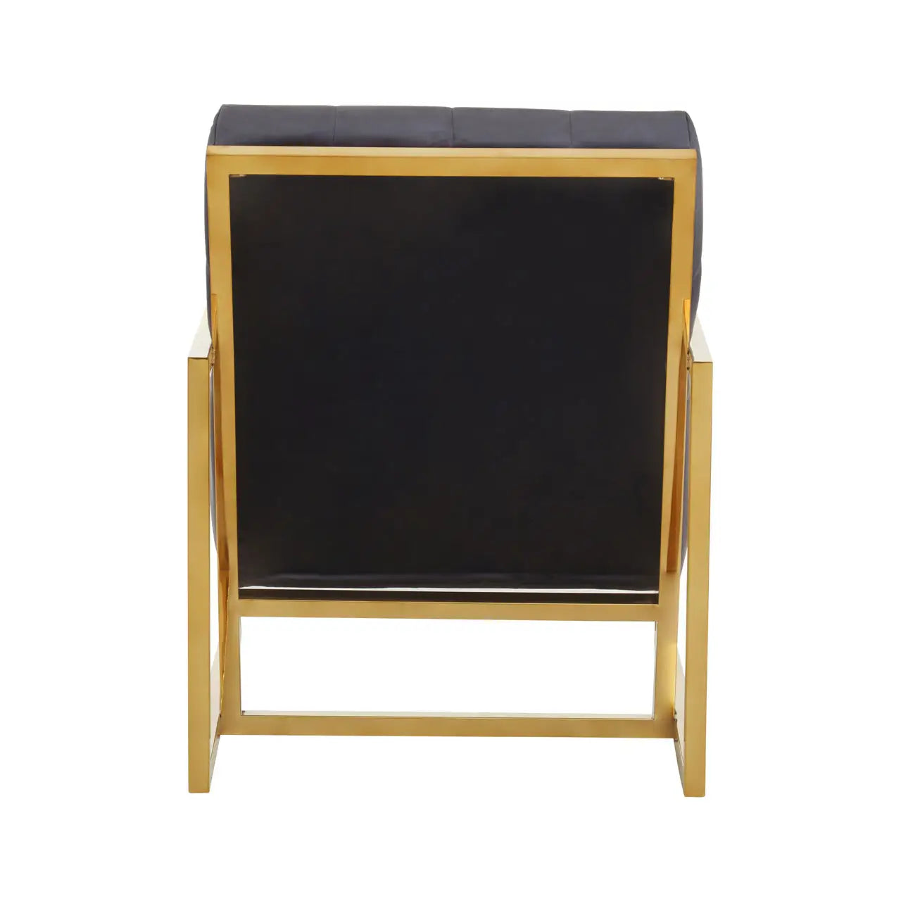 aRmanica HINO BLACK VELVET CHAIR WITH GOLD FRAME