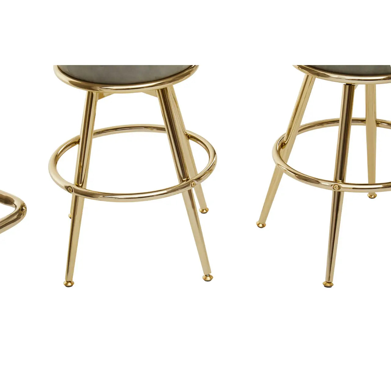 aRmanica CHICAGO BAR AND GREY VELVET STOOLS SET