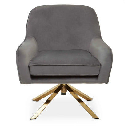 aRmanica AVERY GREY VELVET CHAIR