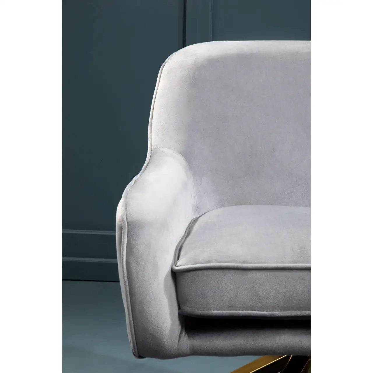 aRmanica AVERY GREY VELVET CHAIR