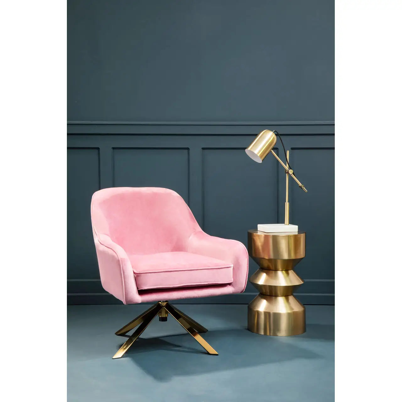 aRmanica AVERY PINK VELVET CHAIR