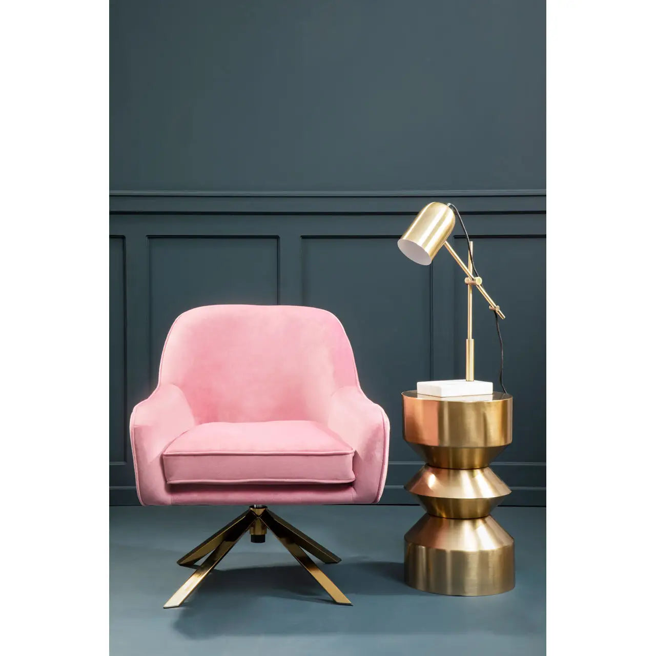 aRmanica AVERY PINK VELVET CHAIR