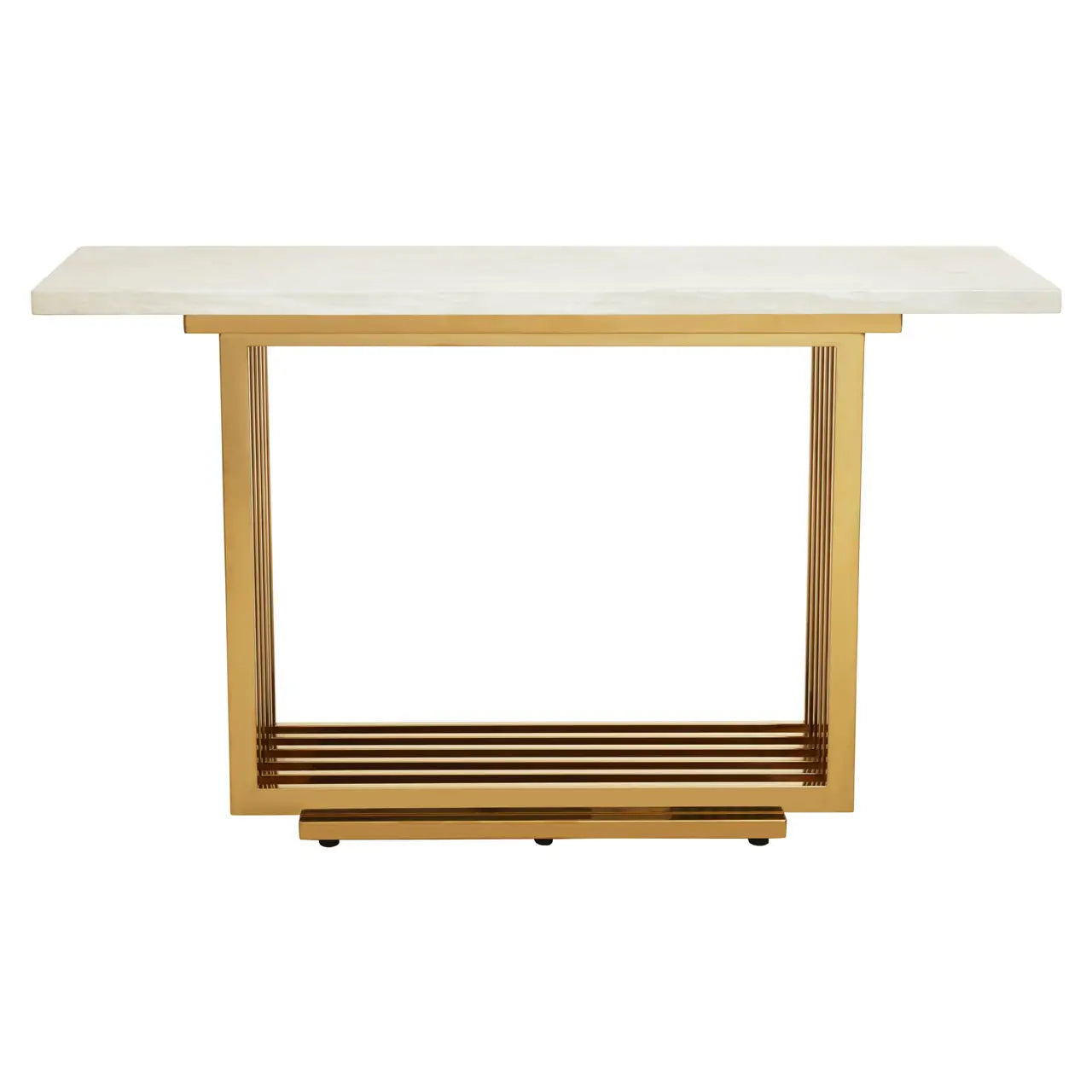 aRmanica MODA IVORY WHITE MARBLE CONSOLE TABLE