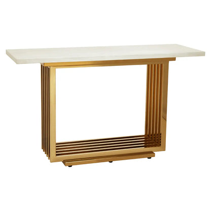 aRmanica MODA IVORY WHITE MARBLE CONSOLE TABLE