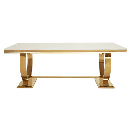 aRmanica MODA DINING TABLE WITH BRUSHED GOLD BASE