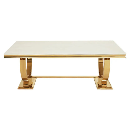 aRmanica MODA DINING TABLE WITH BRUSHED GOLD BASE