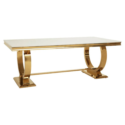 aRmanica MODA DINING TABLE WITH BRUSHED GOLD BASE