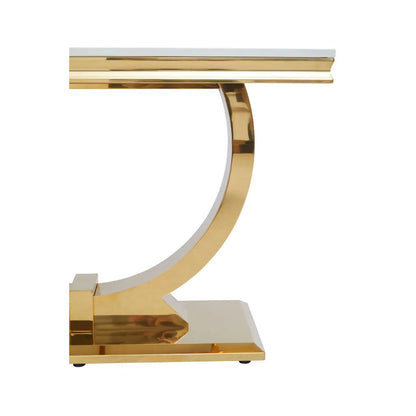 aRmanica MODA IVORY WHITE MARBLE CONSOLE TABLE