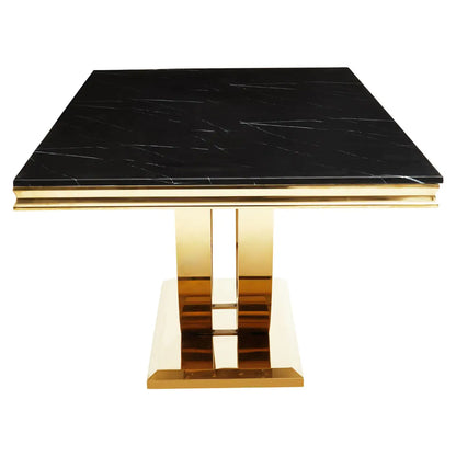 aRmanica MODA BLACK MARBLE RECTANGULAR DINING TABLE