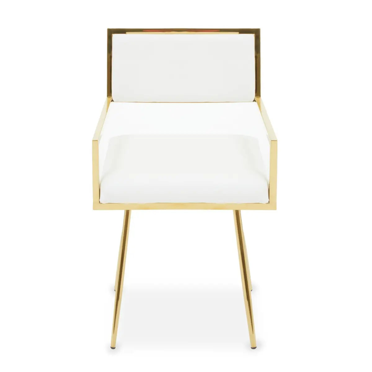 aRmanica AZALIA IVORY LEATHER EFFECT DINING CHAIR  X2