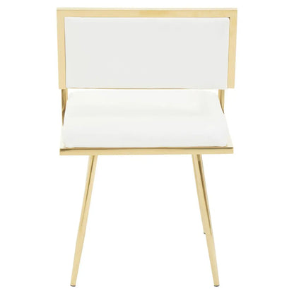 aRmanica AZALIA IVORY LEATHER EFFECT DINING CHAIR  X2