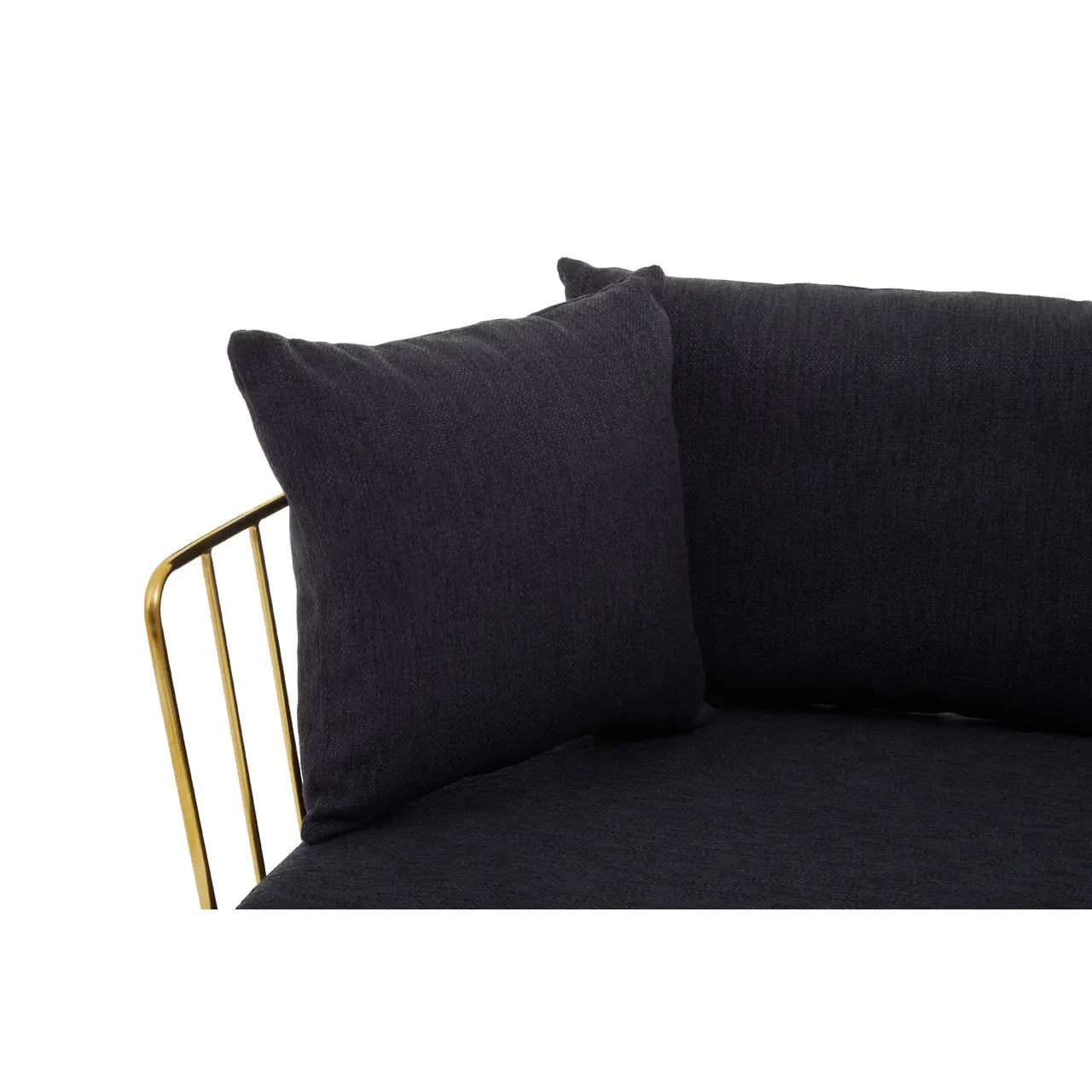 aRmanica AZALIA TWO SEAT BLACK FABRIC SOFA