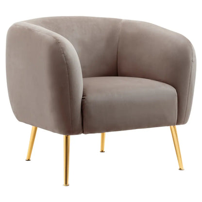 aRmanica JASMEEN DARK BEIGE VELVET ARMCHAIR