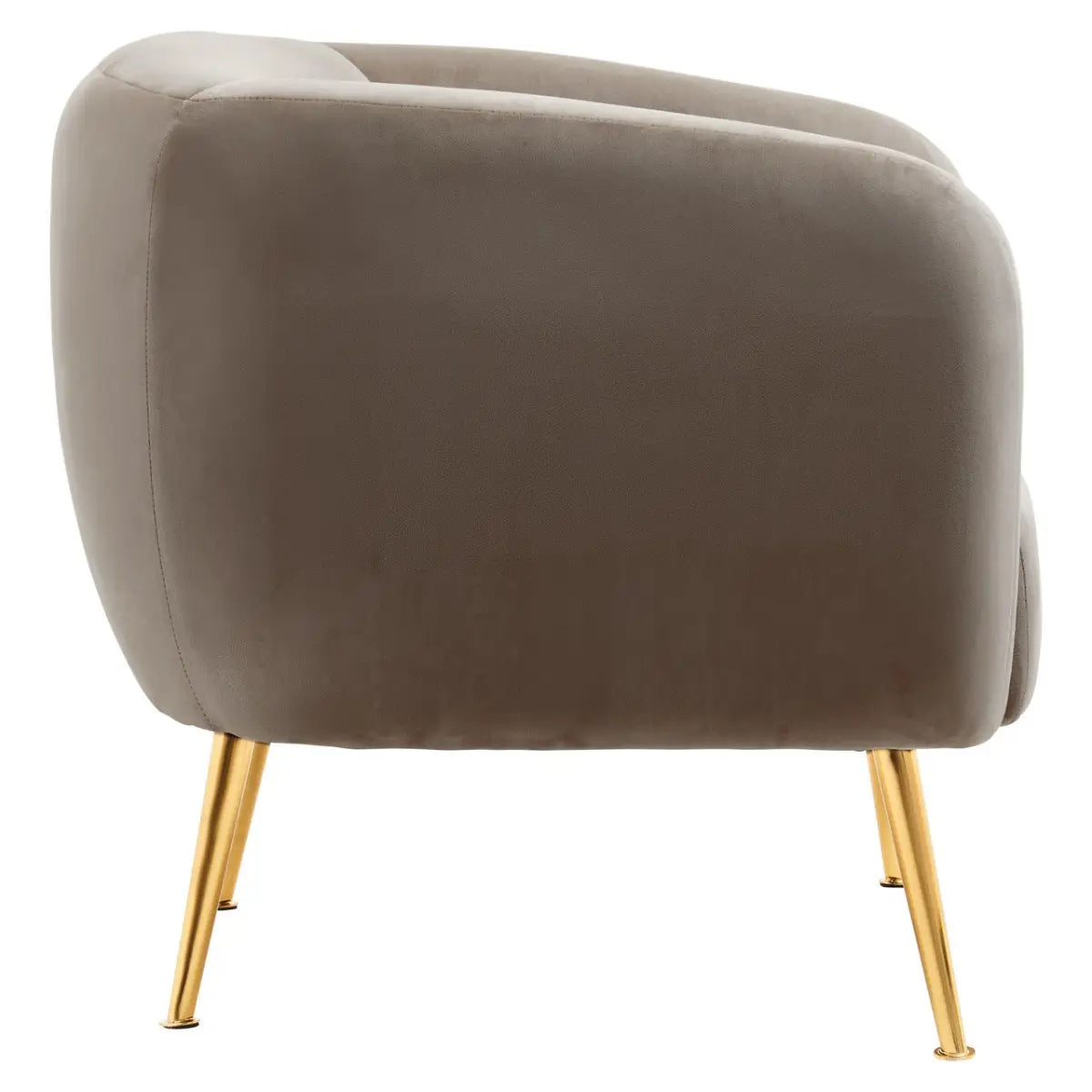 aRmanica JASMEEN DARK BEIGE VELVET ARMCHAIR