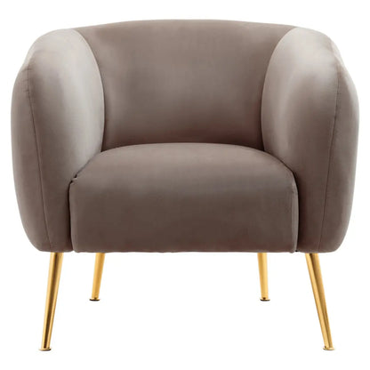 aRmanica JASMEEN DARK BEIGE VELVET ARMCHAIR