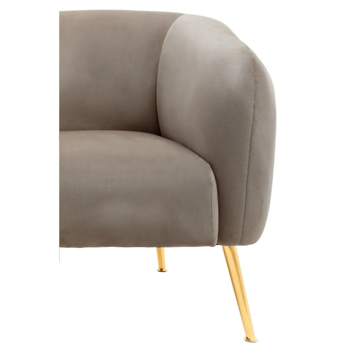 aRmanica JASMEEN DARK BEIGE VELVET ARMCHAIR