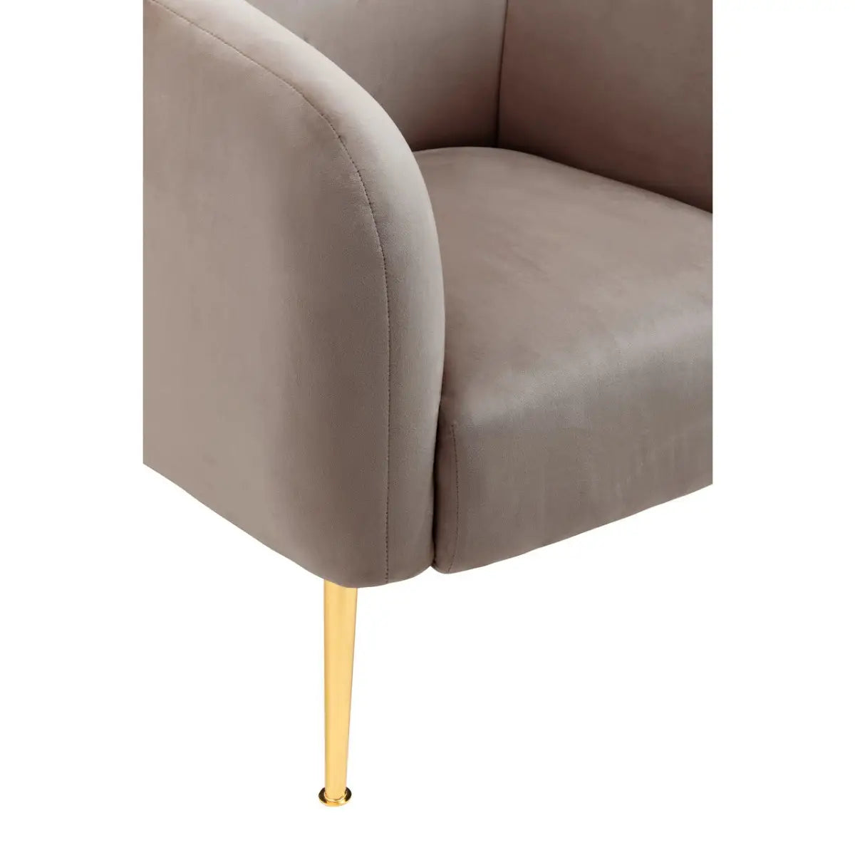 aRmanica JASMEEN DARK BEIGE VELVET ARMCHAIR