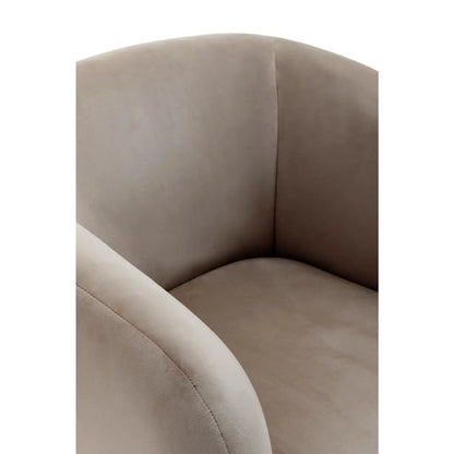 aRmanica JASMEEN DARK BEIGE VELVET ARMCHAIR