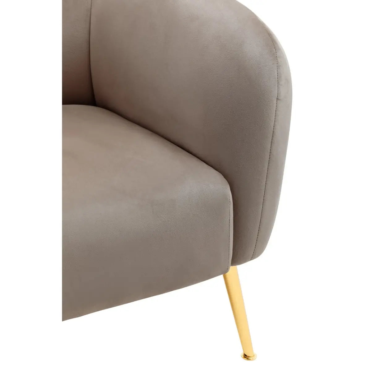 aRmanica JASMEEN DARK BEIGE VELVET ARMCHAIR