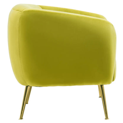 aRmanica JASMEEN OLIVE VELVET ARMCHAIR