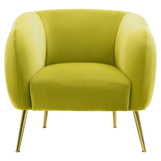 aRmanica JASMEEN OLIVE VELVET ARMCHAIR