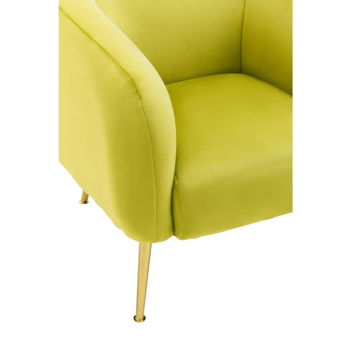 aRmanica JASMEEN OLIVE VELVET ARMCHAIR