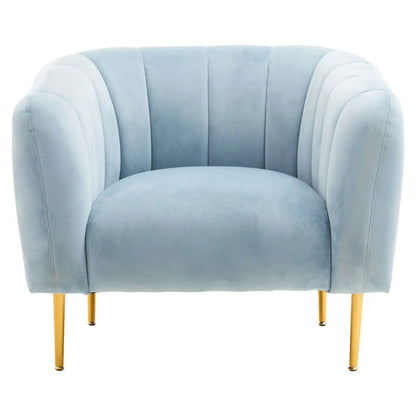 aRmanica JASMEEN BLUE VELVET ARMCHAIR