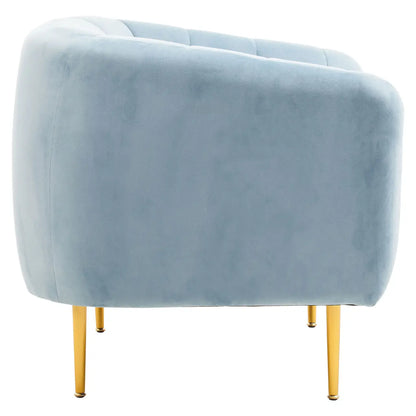 aRmanica JASMEEN BLUE VELVET ARMCHAIR