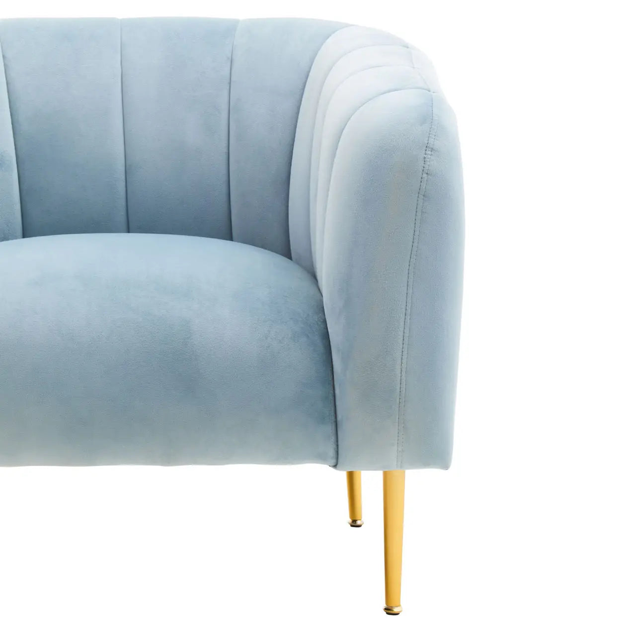 aRmanica JASMEEN BLUE VELVET ARMCHAIR