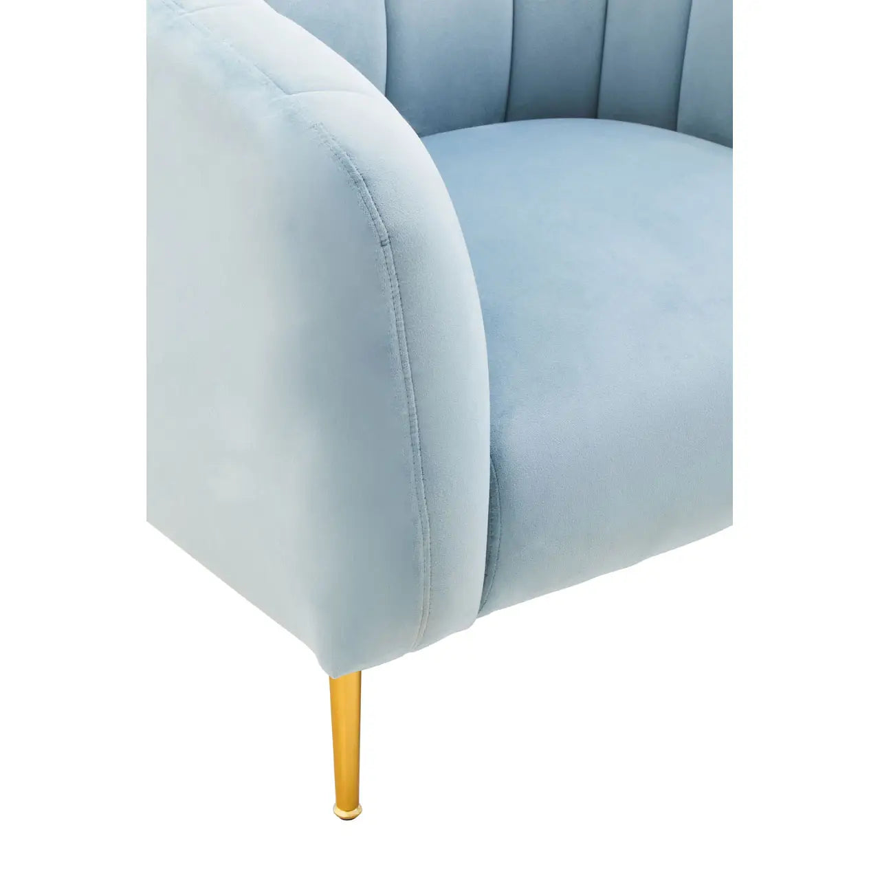 aRmanica JASMEEN BLUE VELVET ARMCHAIR