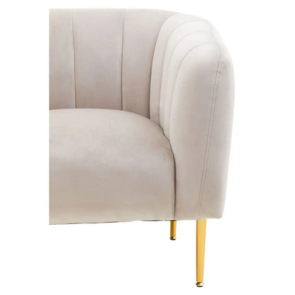 aRmanica JASMEEN SILVER GREY VELVET ARMCHAIR