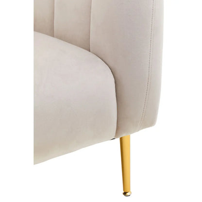 aRmanica JASMEEN SILVER GREY VELVET ARMCHAIR