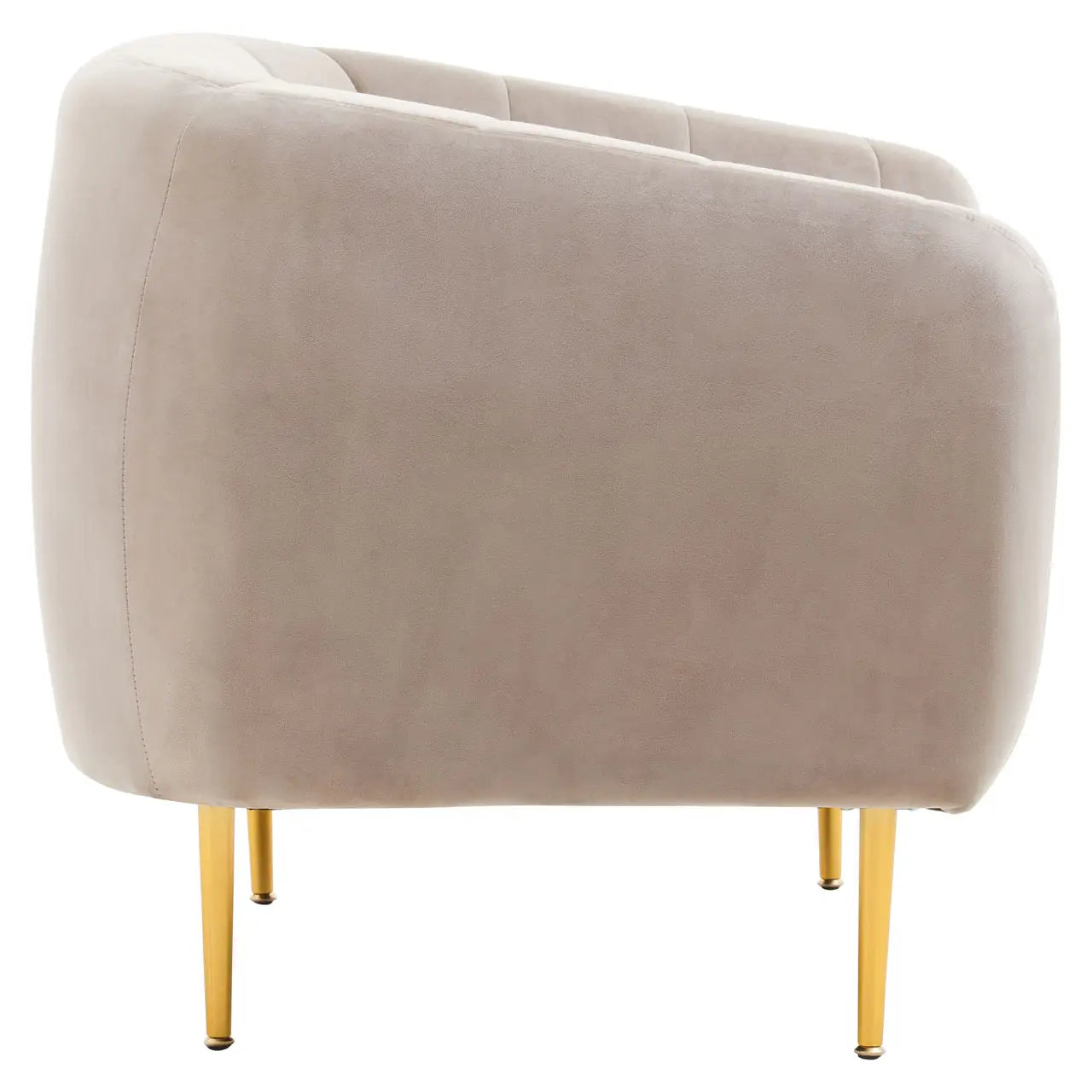 aRmanica JASMEEN MINK VELVET CHANNEL DETAIL ARMCHAIR