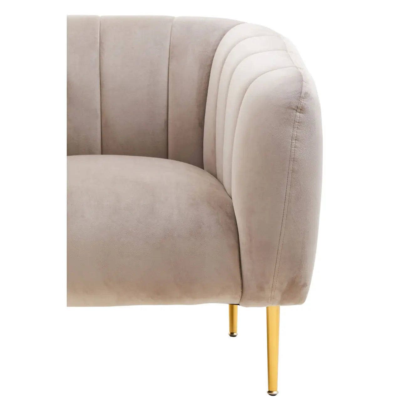 aRmanica JASMEEN MINK VELVET CHANNEL DETAIL ARMCHAIR