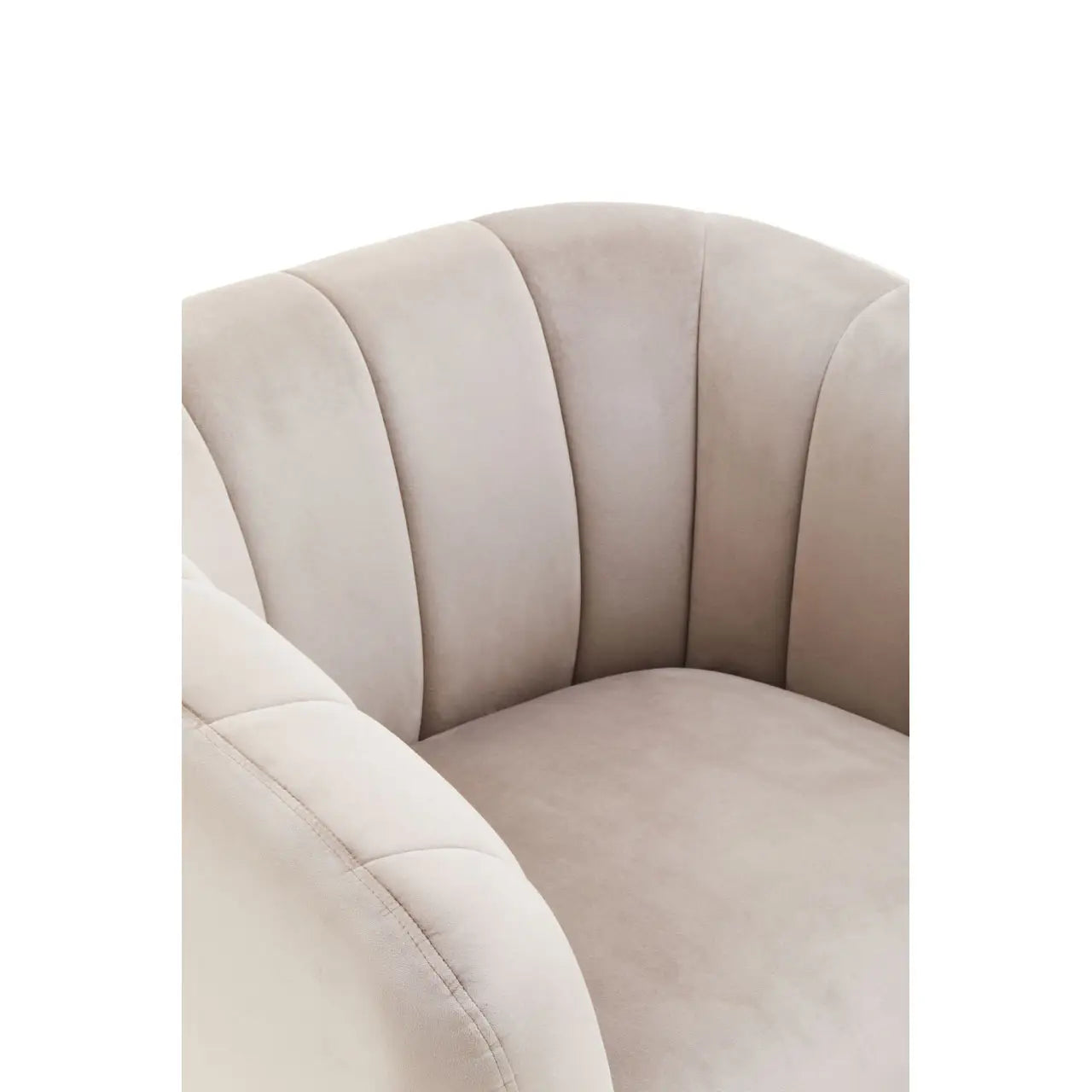 aRmanica JASMEEN MINK VELVET CHANNEL DETAIL ARMCHAIR