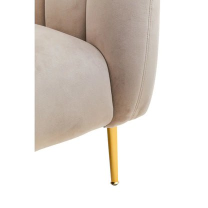 aRmanica JASMEEN MINK VELVET CHANNEL DETAIL ARMCHAIR