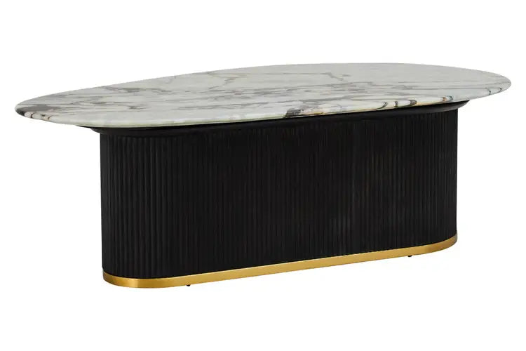 aRmanica TEHRAN MARBEL GLASS COFFEE TABLE