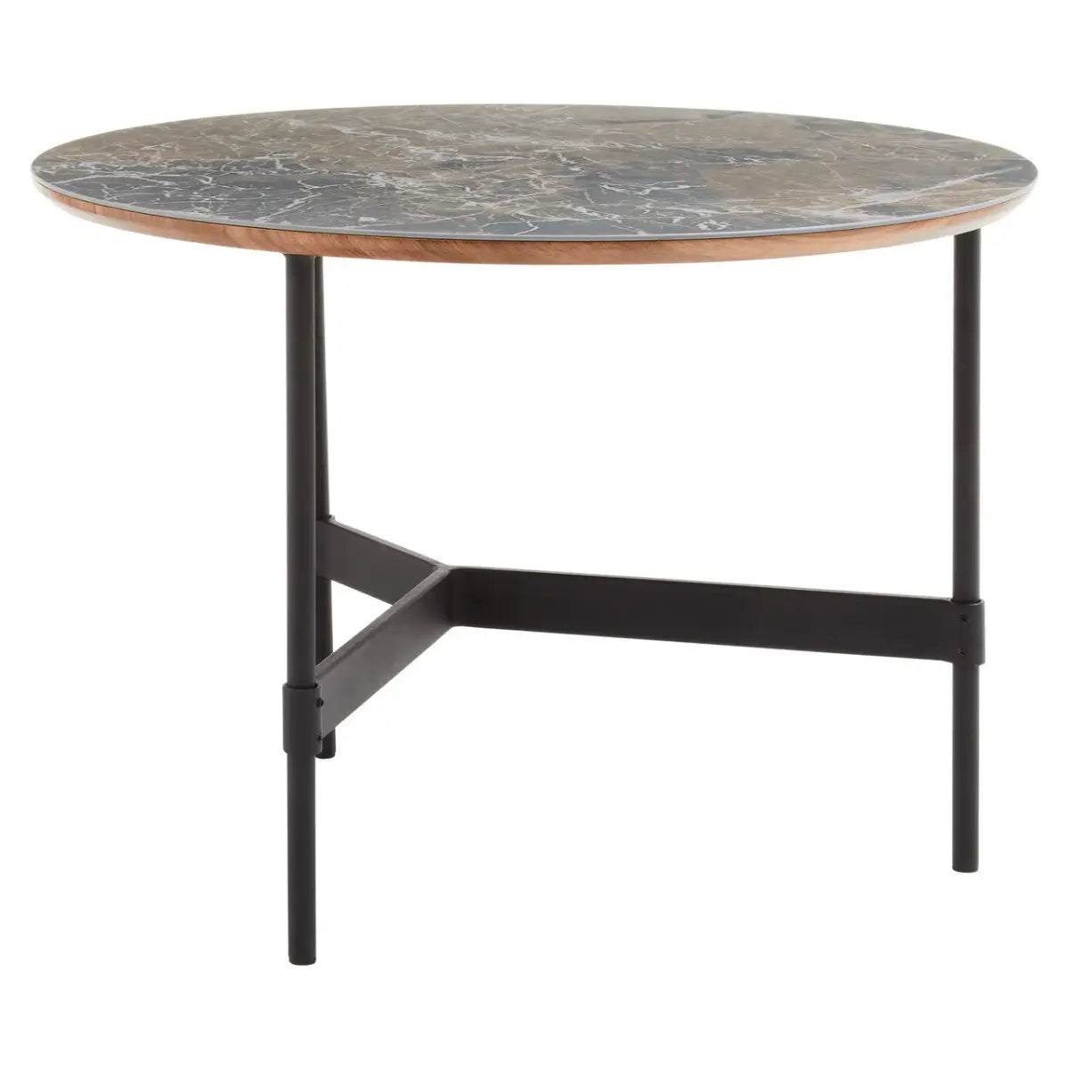 aRmanica DOHAR COFFEE TABLE WITH ROUND SLATE TOP