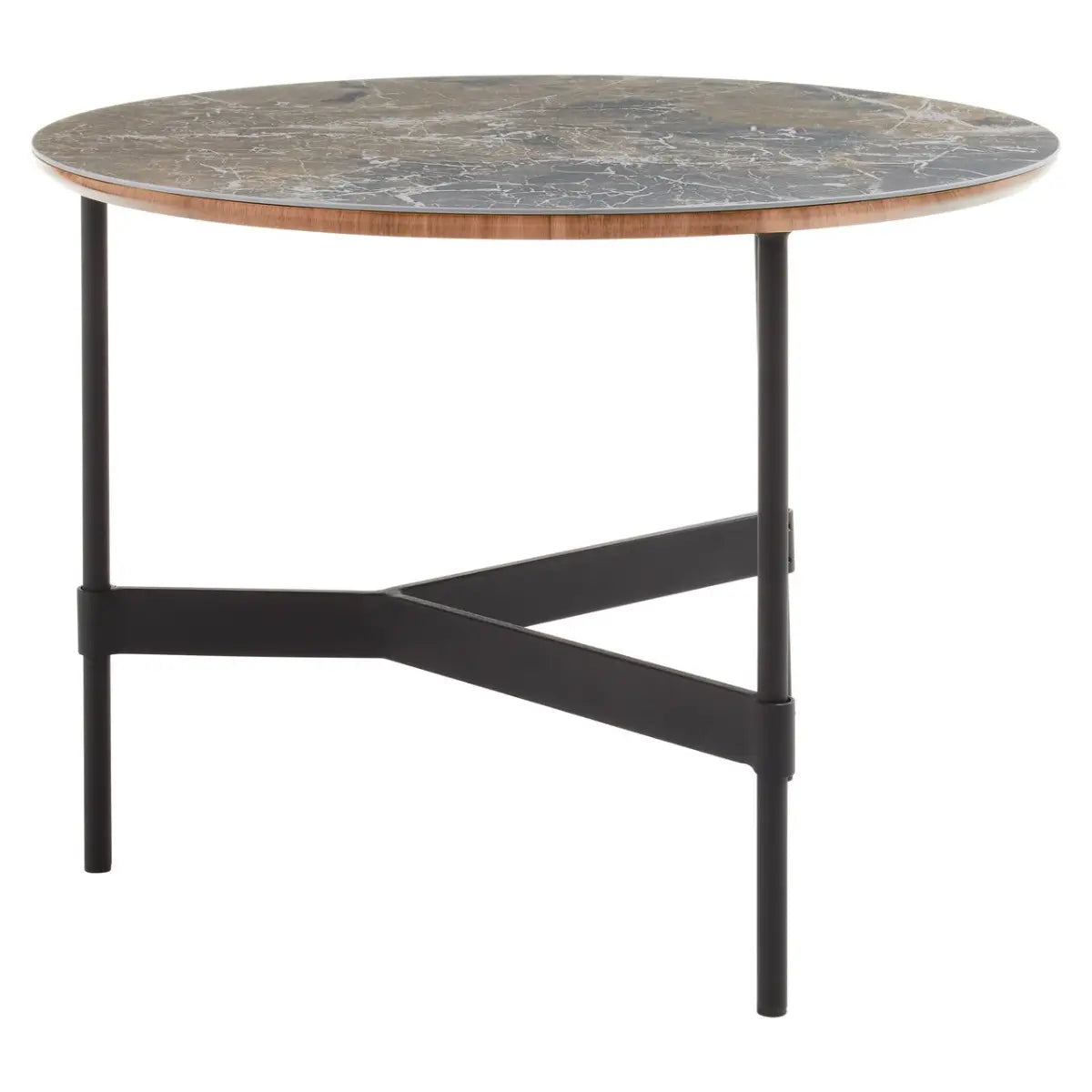 aRmanica DOHAR COFFEE TABLE WITH ROUND SLATE TOP