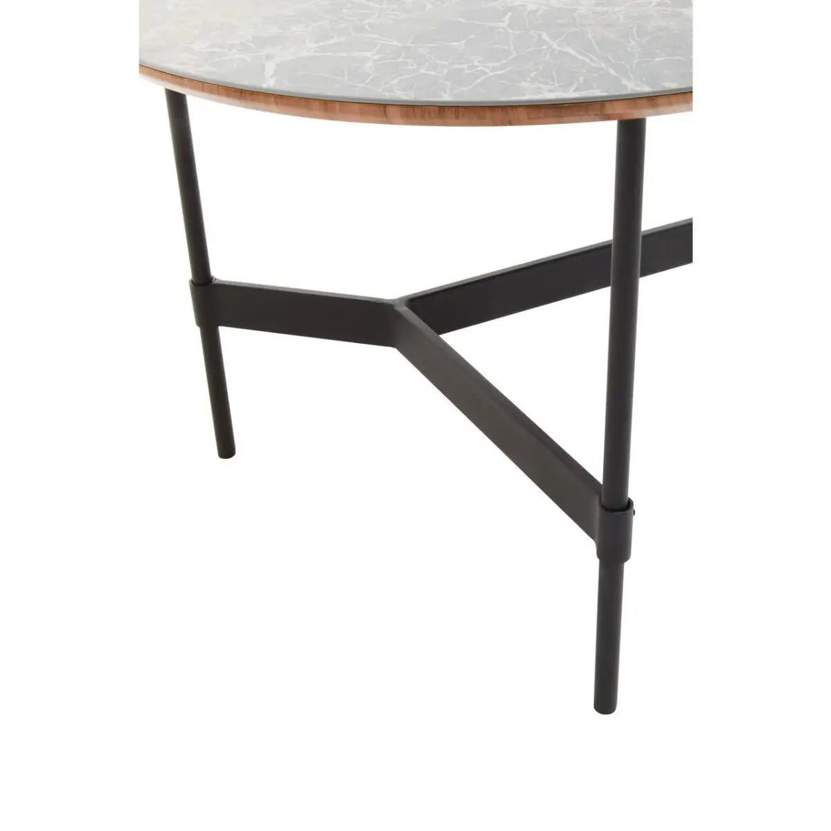 aRmanica DOHAR COFFEE TABLE WITH ROUND SLATE TOP