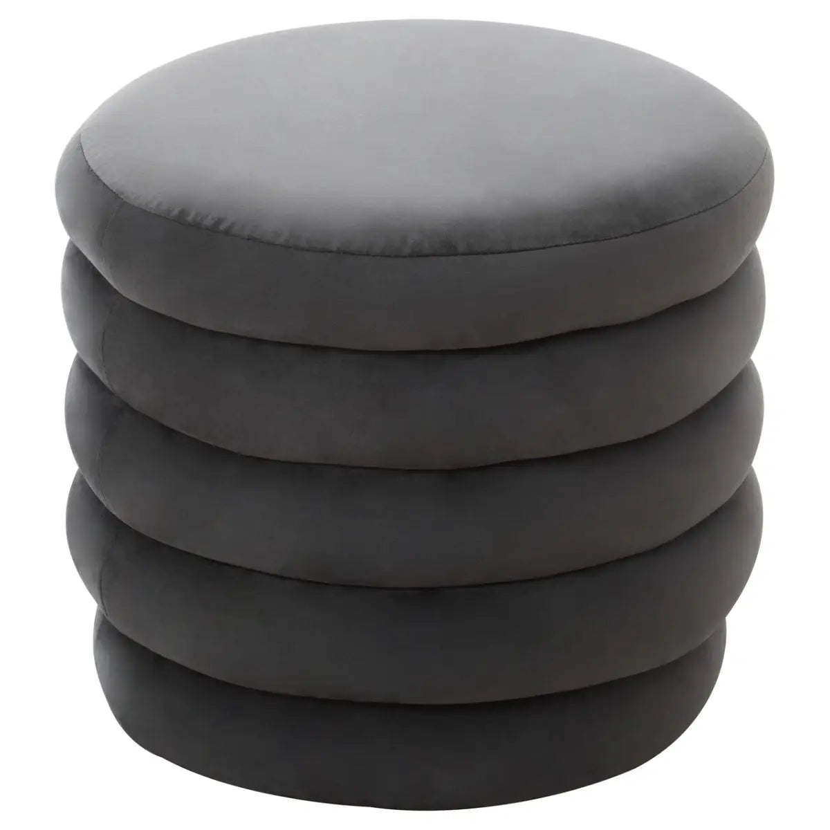 aRmanica HALEH GRAPHITE VELVET FOOTSTOOL